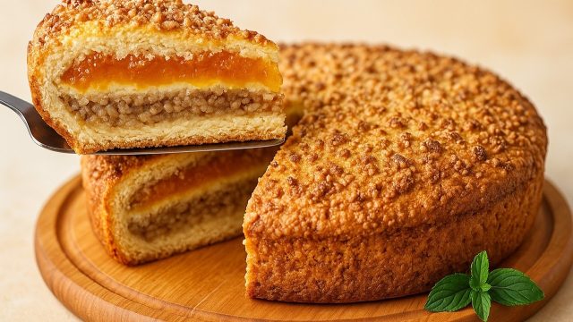 Torta s kiselim vrhnjem, punjenjem marelice i oraha - recept korak po korak Torta s kiselim vrhnjem, punjenjem marelice i oraha - recept korak po korak